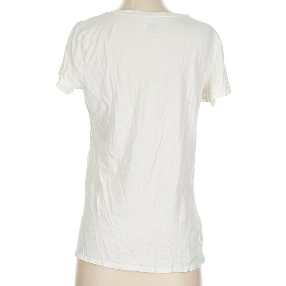 PINK Victoria’s Secret White V-Neck Tee – Size S - Picture 2 of 5